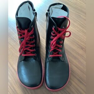 Peerko Rebel zero drop barefoot Black and Red Women's Boots size 38